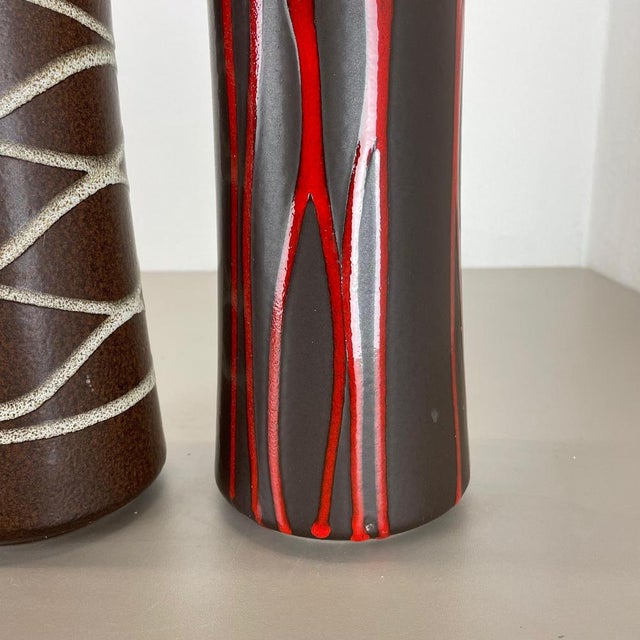 Fat Lava Pottery Vases from Scheurich, Germany, 1970s, Set of 2 For Sale - Image 11 of 18