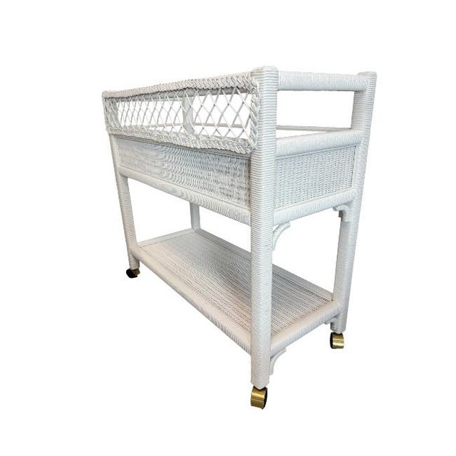 Lexington Furniture Lexington Bar Cart With 2 Drawers and Castors For Sale - Image 4 of 7