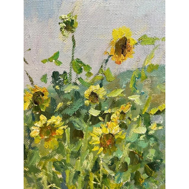 2000 - 2009 Georgij Moroz, Summer Sunflower in Ukraine, Oil Painting, 2004 For Sale - Image 5 of 7