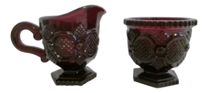 1970s Cape Cod Creamer & Sugar Bowl, a Pair