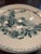 Circa 1880's French Sarreguemines Printemps Teal Bird Transferware Wall Plate For Sale - Image 4 of 6