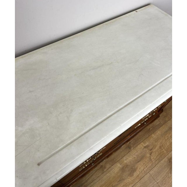 Chest of Drawers Antique French Walnut Marble Top Five Drawer Cabinet Lot 6451 For Sale - Image 13 of 17