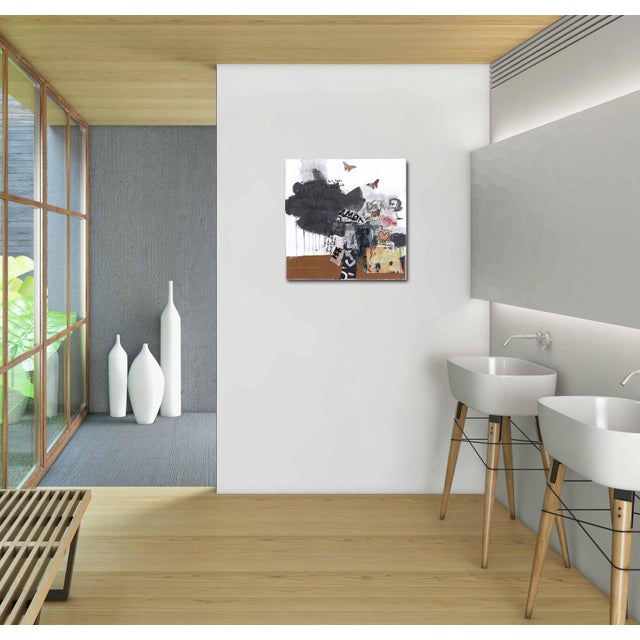 Textile Subway Sonnet #134 All You Need - Mixed Media Street Art on Canvas Original Artwork by Susan Washington For Sale - Image 7 of 9