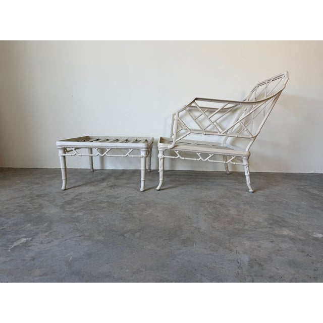 Metal Brown Jordan Calcutta White Aluminum Outdoor Furniture - Set of 3 For Sale - Image 7 of 18