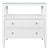 Matthew Izzo Home Douglas White Textured Linen Two Drawer Side Table With Open Top Shelf, Polished Brass Knobs and Glass Top For Sale
