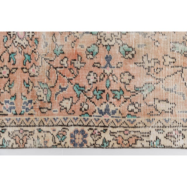 Mid 20th Century Oushak Anatolian Floral Carpet For Sale - Image 6 of 10