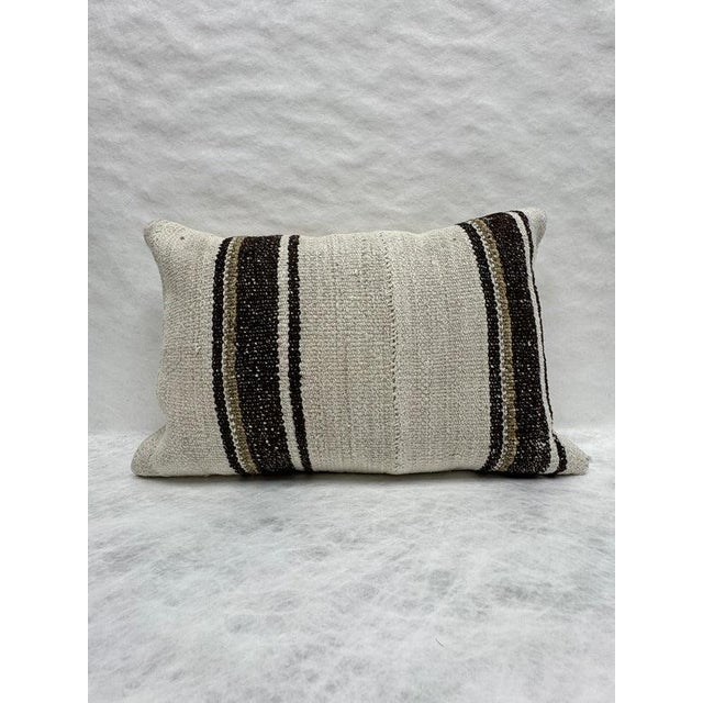 Turkish Hemp Pillow Cushion Natural Cream Black Brown Pillow Cushion Cover 16" x 24" #30260 Enhance your home decor with...