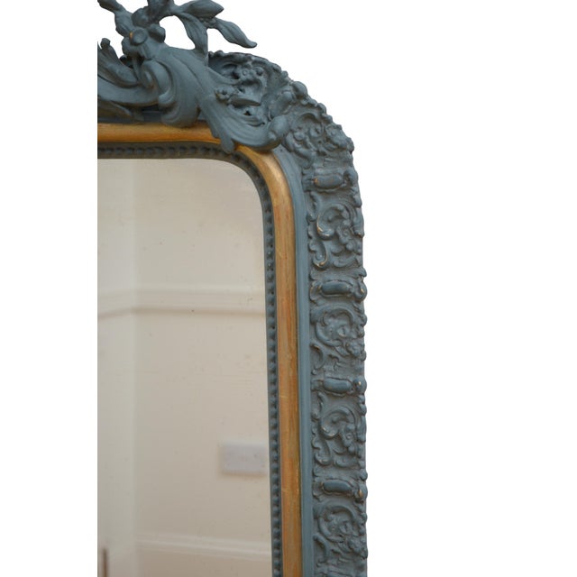 Empire French Giltwood and Painted Pier Mirror, 1860 For Sale - Image 15 of 16
