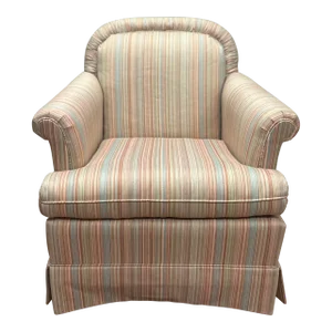 Pink Pastel Stripe Arm Chair by Pennsylvania House