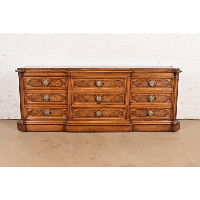 Karges French Regency Louis XVI Burled Walnut Triple Dresser or Credenza For Sale - Image 15 of 15