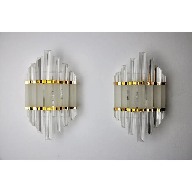 Gold Sconces from Venini, Italy, 1970s, Set of 2 For Sale - Image 8 of 8