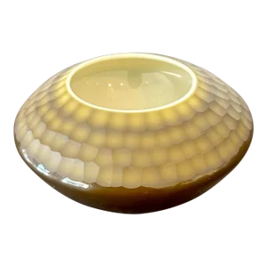 Vintage Salviatti Battuto Textured Glass Bowl