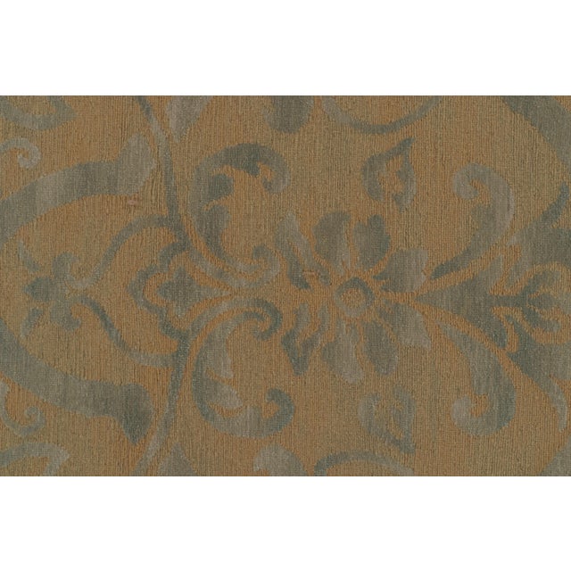 Rug & Kilim’s Italian Style Floral Rug in Beige-Brown and Gray Floral Pattern For Sale In New York - Image 6 of 8