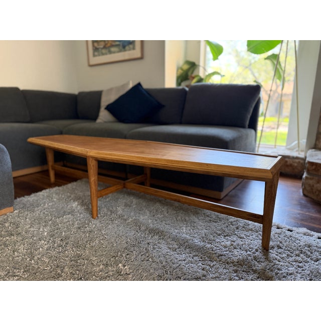 Mid-Century Modern 'Coffin' Shaped Elongated Coffee Table For Sale In Austin - Image 6 of 8