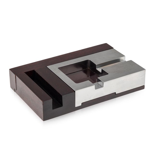 Vintage Italian Mahogany Ashtray by Alfred Dunhill, 1970s For Sale - Image 11 of 11