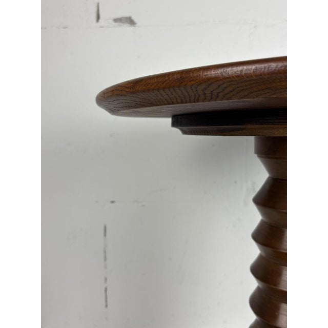 Charles Dudouyt Mid-Century Brutalist French Wood Turned Winepress Side Table in the Style of Charles Dudouyt, 1950s For Sale - Image 4 of 13