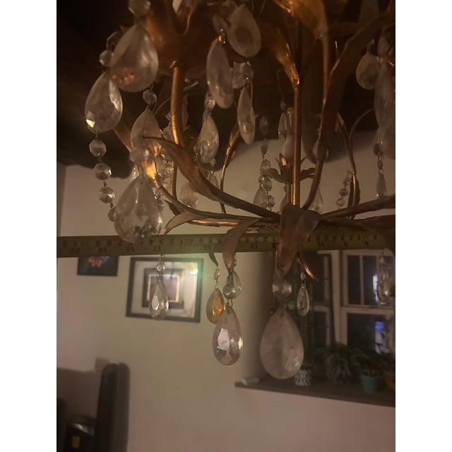 Metal Antique Bronze Baroque Chandelier For Sale - Image 7 of 7