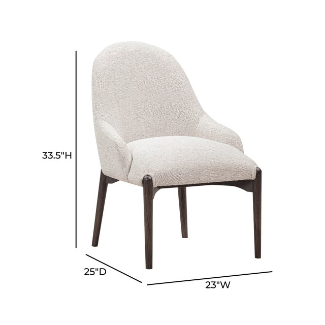 Glendale Stone White Performance Chenille Dining Chair For Sale - Image 9 of 9