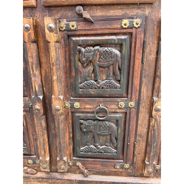 19th Century Spanish Carved Walnut Tuscan Credenza or Buffet For Sale - Image 4 of 12