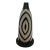 Late 20th Century Black & Ivory Geometric Chulucanas Pottery Lamp For Sale