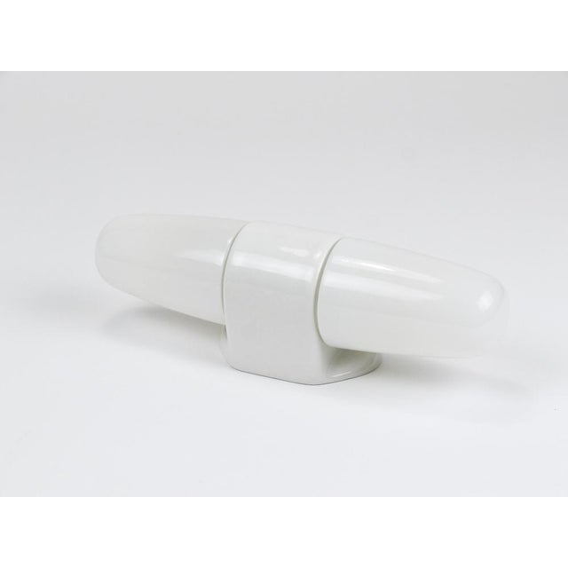 Bauhaus White Double Sconce by Wilhelm Wagenfeld, Germany, 1950s For Sale - Image 6 of 17
