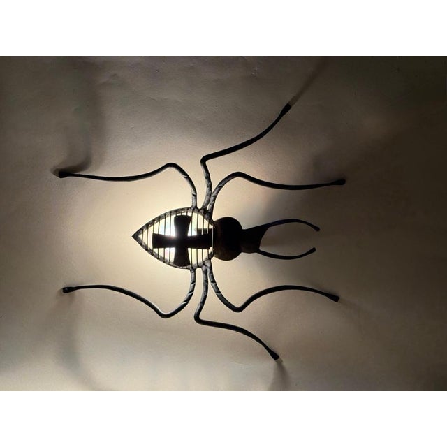 This garden spider is a work of art; this wall lamp is a true masterpiece by a blacksmith who was a true master of his...