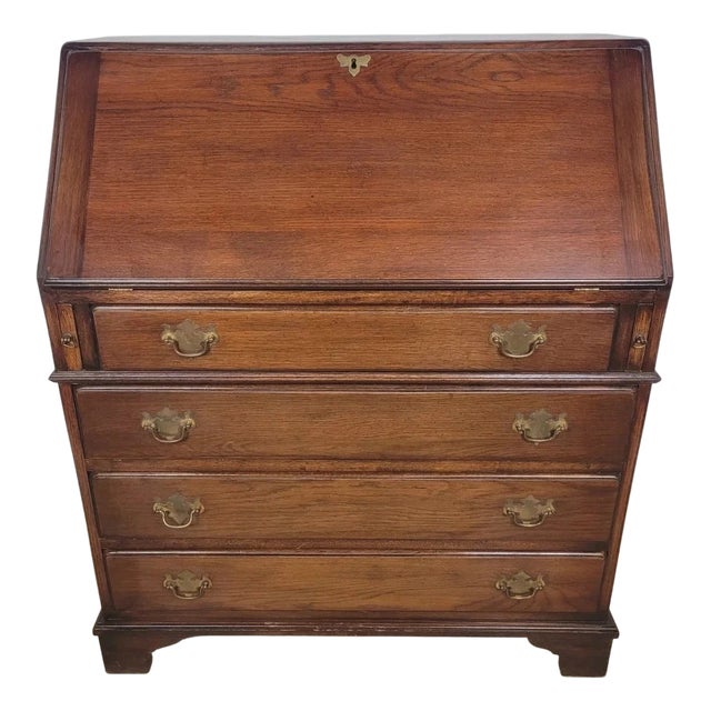 Vintage Secretaire in Oak by Bevan Funnell, 1950 For Sale