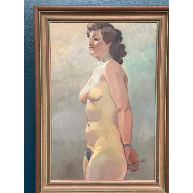 Gustaf Gunnar Johansson, Nude Study., 1945, Oil on Panel, Framed For Sale - Image 4 of 11