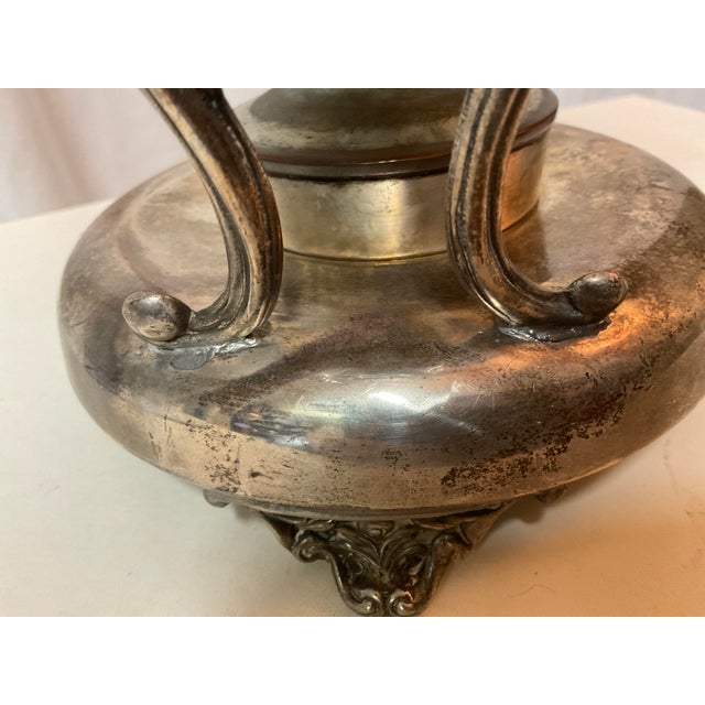 Late 19th Century Ornate Sterling Silver Teapot With Tilting Warmer Stand, Floral Repoussé For Sale - Image 15 of 15