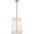 Callaway Medium Hanging Shade in Polished Nickel with Linen Shade and Frosted Acrylic Diffuser Designer: Carrier and...