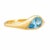 Modern Pear Topaz East-West Ring, Size 7.5 For Sale - Image 3 of 8
