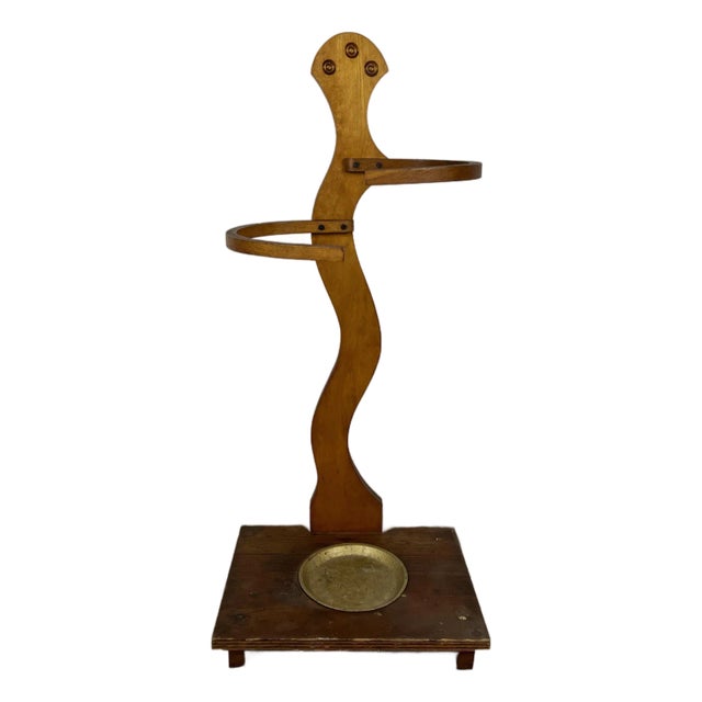 Vintage Mid Century Whimsical Bentwood Stick Umbrella Stand For Sale
