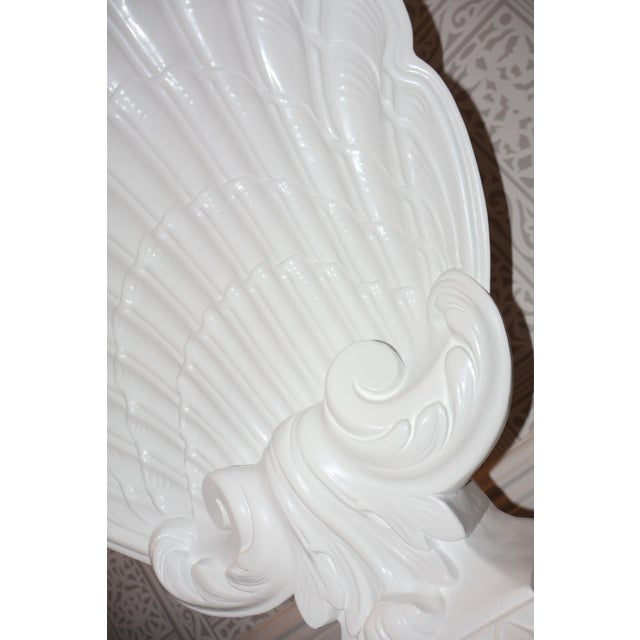 1930s 1930s Hollywood Regency White Shell Console For Sale - Image 5 of 5