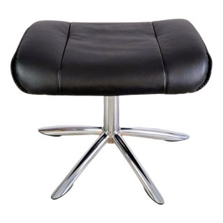 Vintage Ottoman in Leather, 1990s For Sale