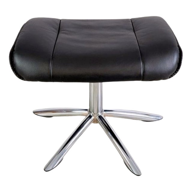 Vintage Ottoman in Leather, 1990s For Sale