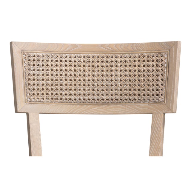 Swedish Klismos Cane Back Dining Chairs, Bleached Oak, Sets of 2 For Sale - Image 10 of 11