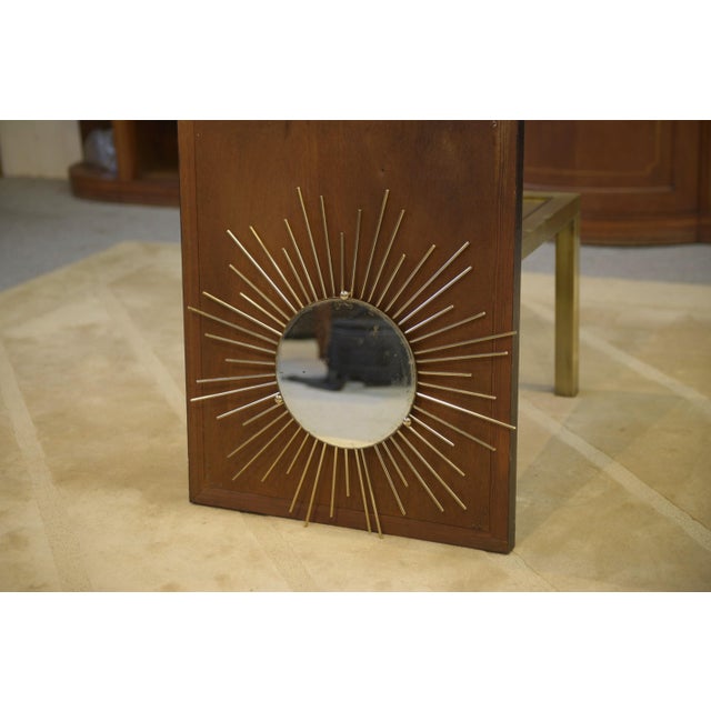 Metal Vintage Sunburst Mirror, 1960s For Sale - Image 7 of 7