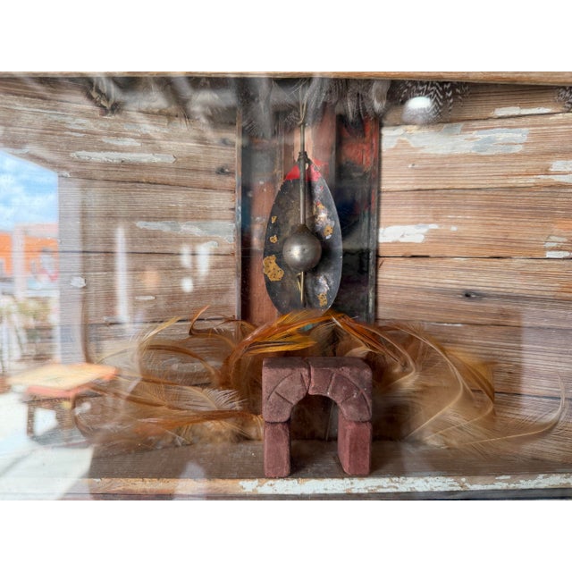 Brown Vintage James Ridlon “Totem” Mixed Media Assemblage Wall Sculpture For Sale - Image 8 of 12