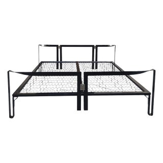 Black Vanessa Double Bed by Tobia Scarpa for Gavina, Italy, 1970s For Sale