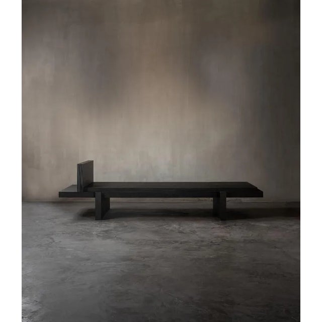 Yoishu daybed by kana objects dimensions: d 80 x w 220x h 35 cm materials: smoked oak. Also available in natural oak and...