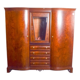 Wooden Sacristy Wardrobe with Central Oratory, 1930 For Sale