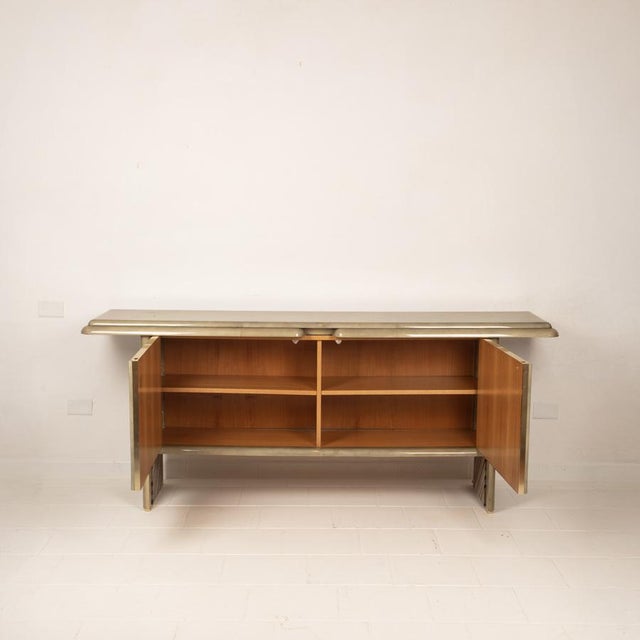 Sideboard in Parchment and Missoni Fabric by Angelo Mazzola for Salpol, 1980 For Sale - Image 4 of 18