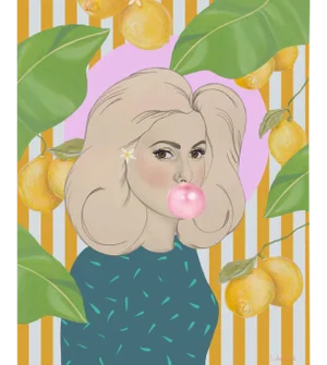 "Pink Lemonade" Contemporary Figurative Fine Art Print by Chambers Austelle