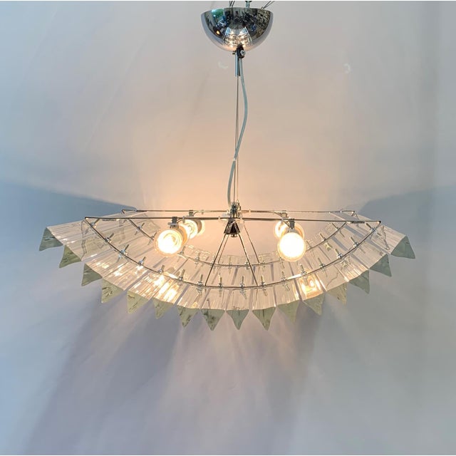 Chandelier with Murano Slats, 1970s For Sale - Image 4 of 5
