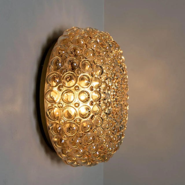 Amber Glass Wall Lights by Helena Tynell for Glashütte Limburg, Set of 2 For Sale - Image 10 of 16