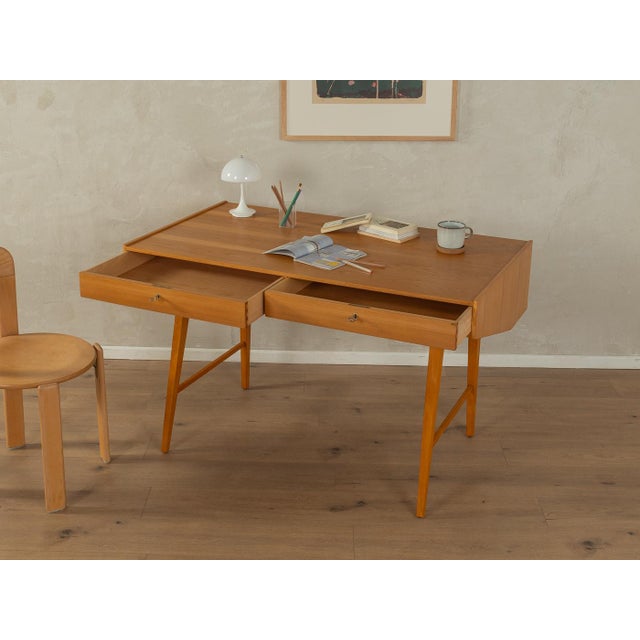 Mid-Century Modern Vintage Freestanding Desk, 1950s For Sale - Image 3 of 9