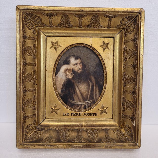 Marco Louis Philippe, Le Duc de Joyeuse and Le Pere Joseph, 1800s, Watercolor Engravings, Set of 2 For Sale - Image 9 of 13