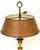 19th Century Louis XVI Style Ormolu Bouillotte Lamp, Ochre Tole Shade For Sale - Image 11 of 18