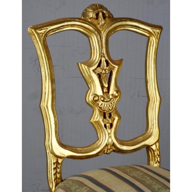 Art Nouveau 19th Century French Giltwood Chair For Sale - Image 3 of 10