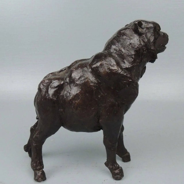 "Prince" a Modernist Fantasy Dog Bronze Sculpture with Sketch by J. J. Kearns - A Pair For Sale - Image 4 of 10